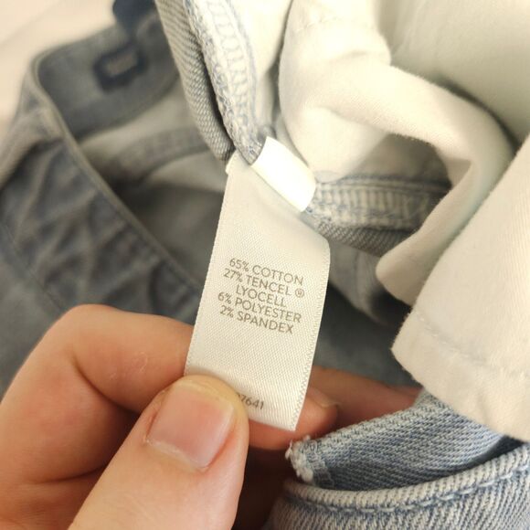 J Jill Denim Womens 2P 30x22 Authentic Fit Cropped Stretch Fringe Hem Blue Jeans - Picture 4 of 7